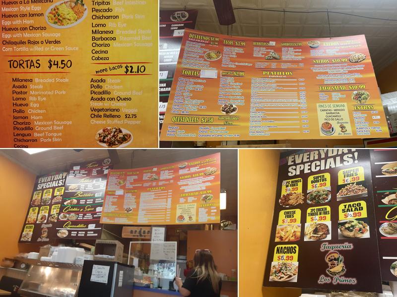 Los Primos Menu