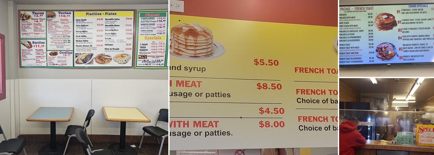 Manny's Tacos & Burritos Menu