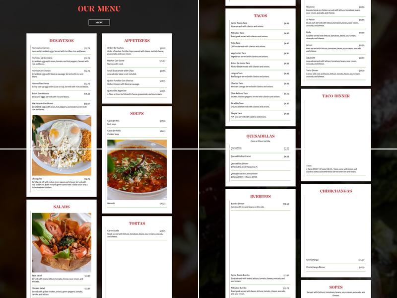 Meson Del Taco Express Menu