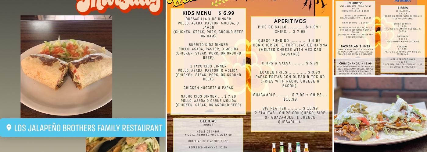 Los Jalapeño Brothers Family Restaurant & Catering Menu