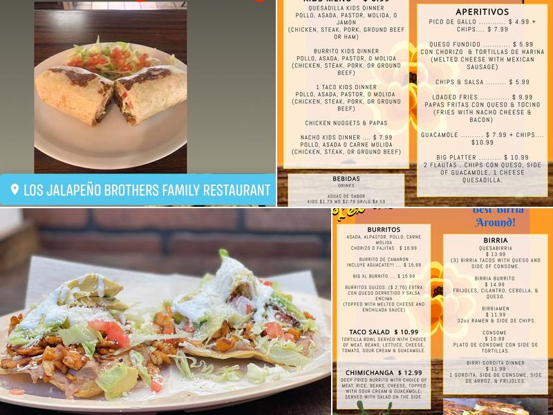 Los Jalapeño Brothers Family Restaurant & Catering Menu