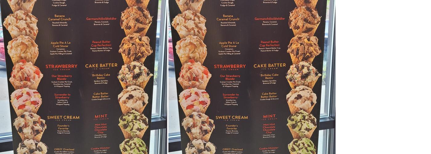 Cold Stone Creamery Menu