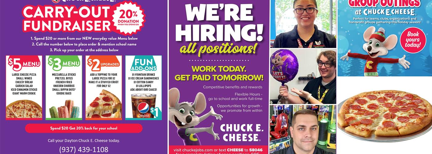 Chuck E. Cheese Menu