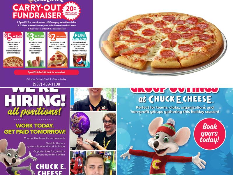 Chuck E. Cheese Menu