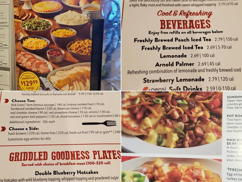 Bob Evans Menu