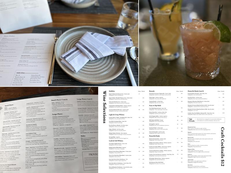 Provecho Latin Provisions Menu