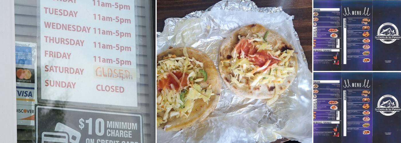 La Casita De Las Pupusas Carry-Out Menu
