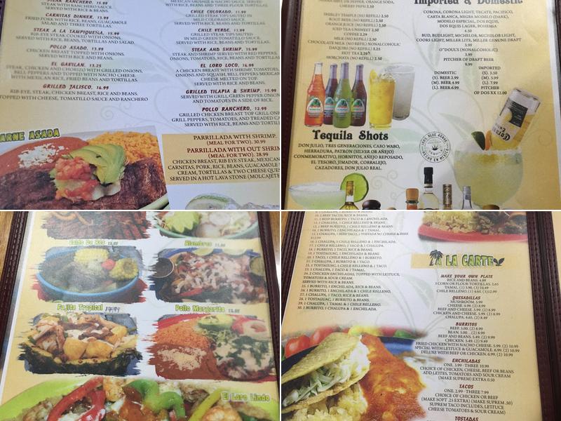 El Loro Menu