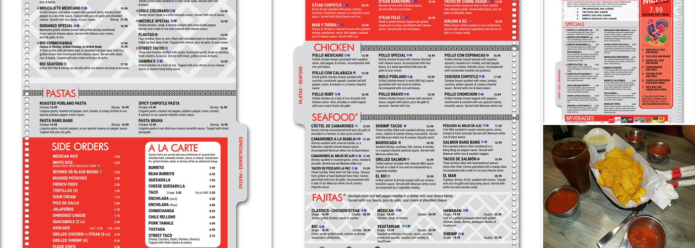 RIO GRILL & CANTINA Menu