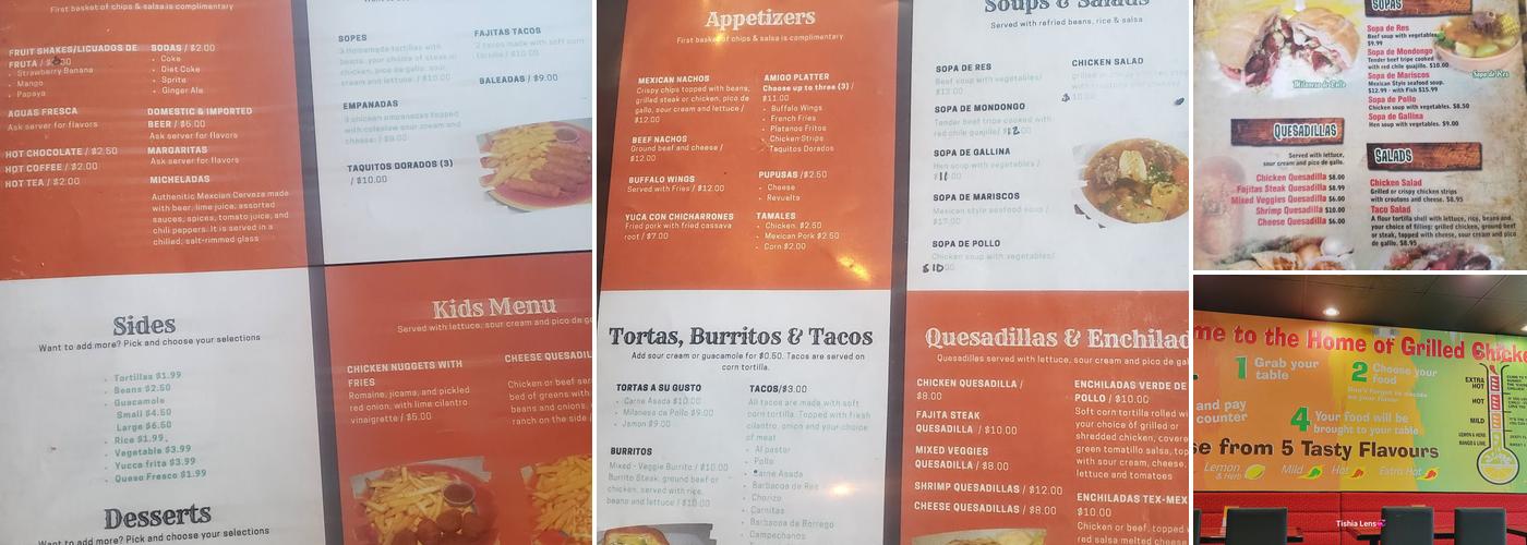 Azteca Grill Restaurant Menu