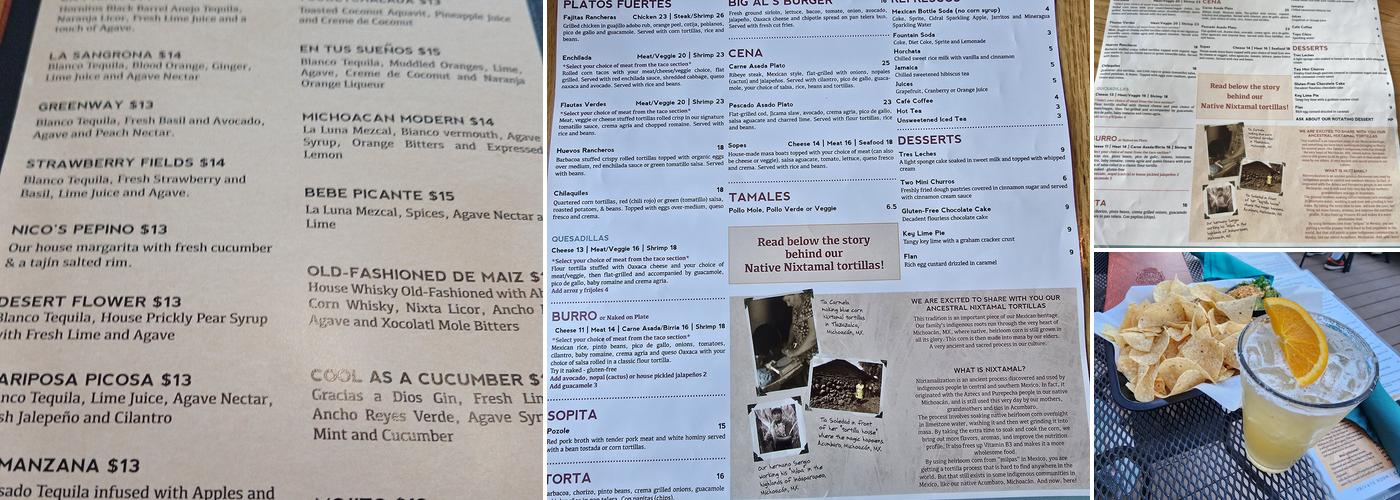 Nico’s Taco Bar on Como Menu