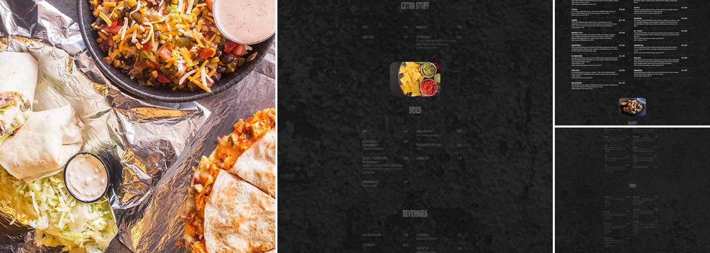 Global Quesadilla Company Menu