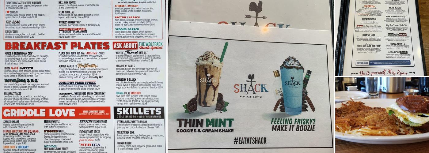 Shack Breakfast & Lunch Menu