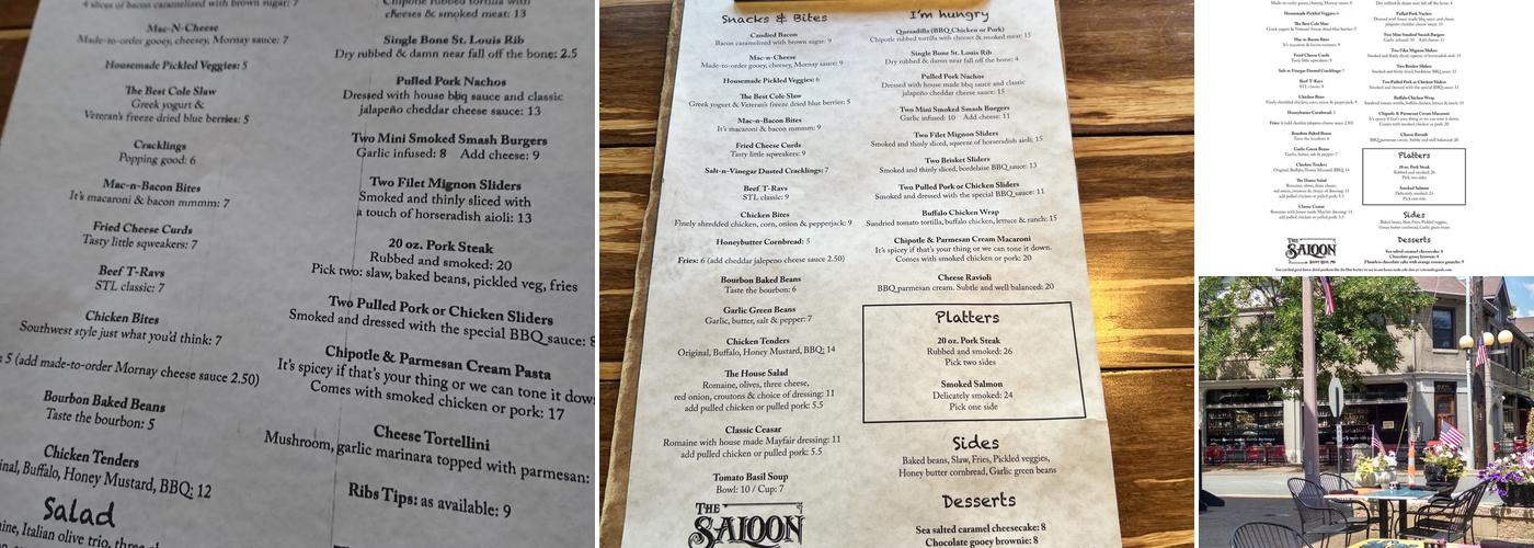 BBQ Saloon Menu
