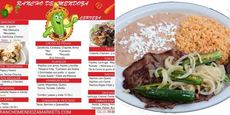 Rancho De Mendoza Market Menu