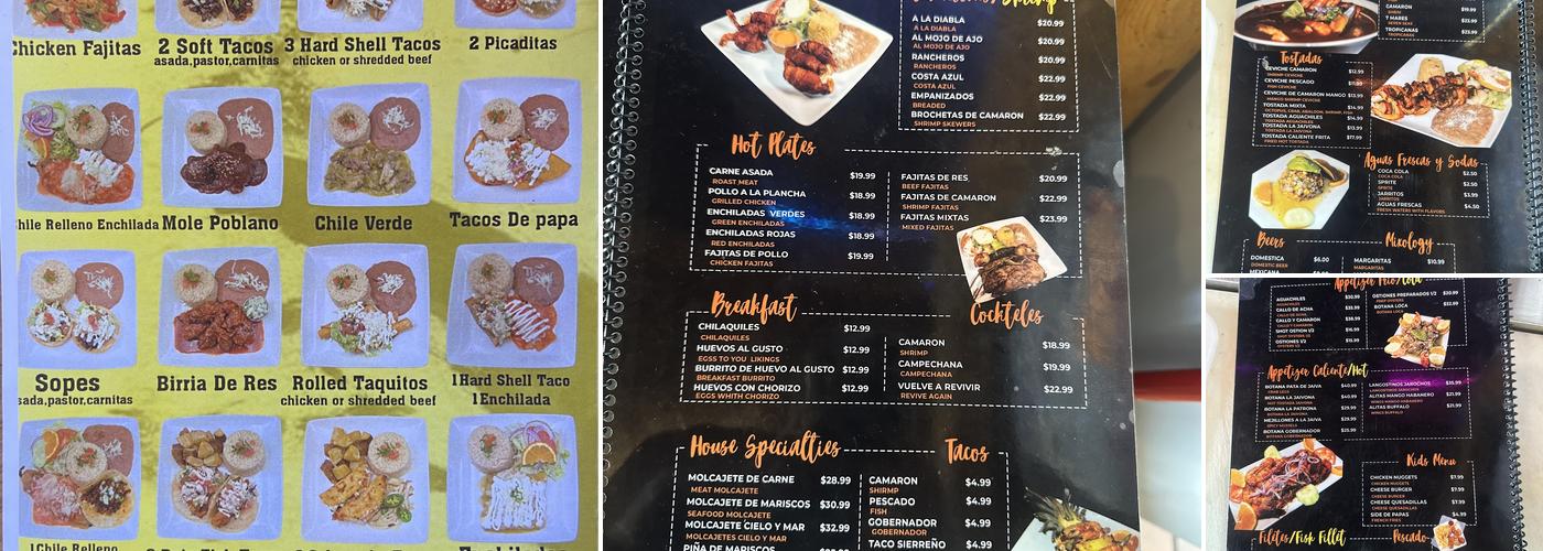 Mariscos La Jaiva Menu