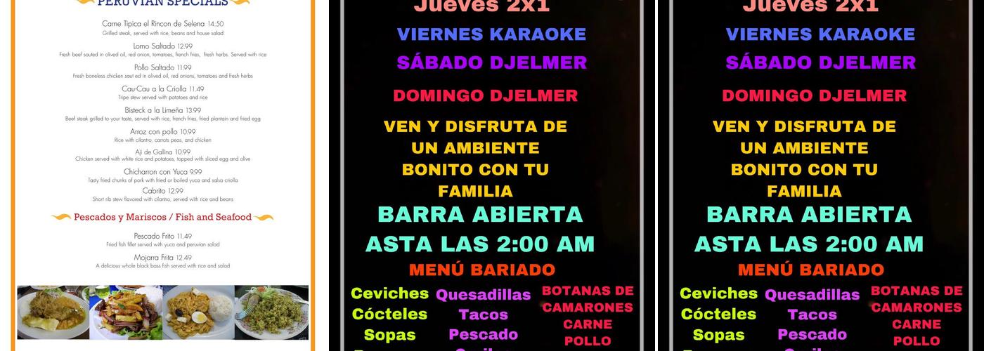 El Rincon De Selena Restaurante Menu