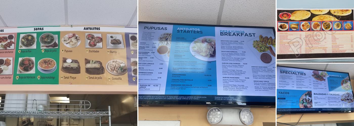 El Granito de Oro Menu