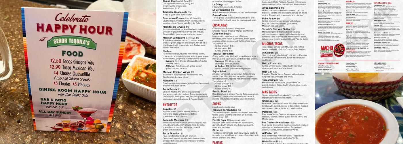 Señor Tequila's Menu