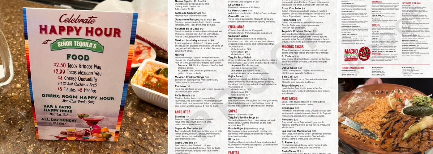 Señor Tequila's Menu