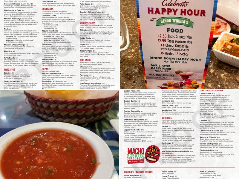 Señor Tequila's Menu