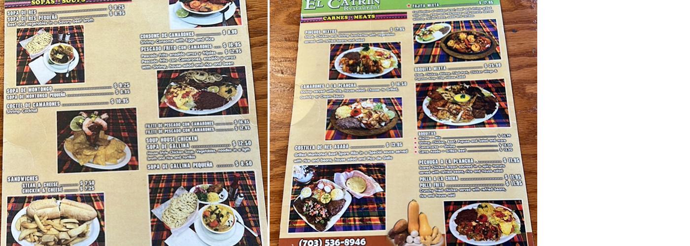 El Catrin Menu