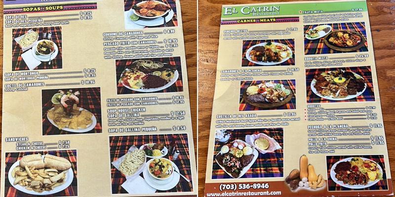 El Catrin Menu