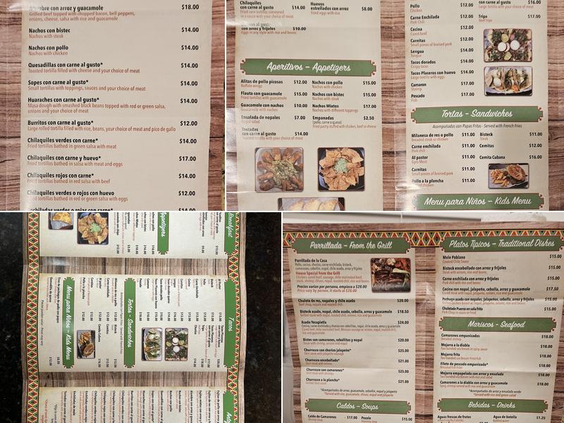 La Morenita Deli and restaurant Menu