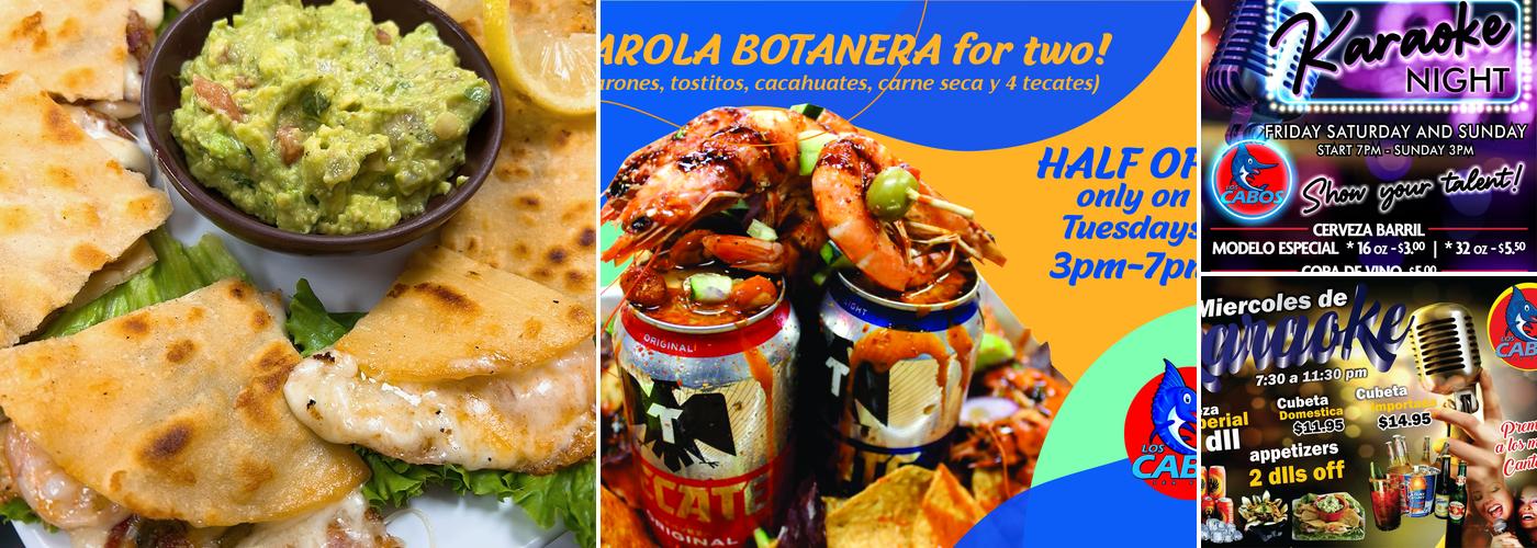 Los Cabos Seafood Menu