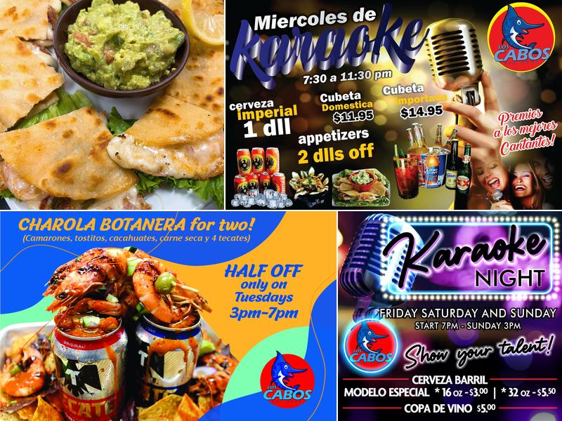 Los Cabos Seafood Menu