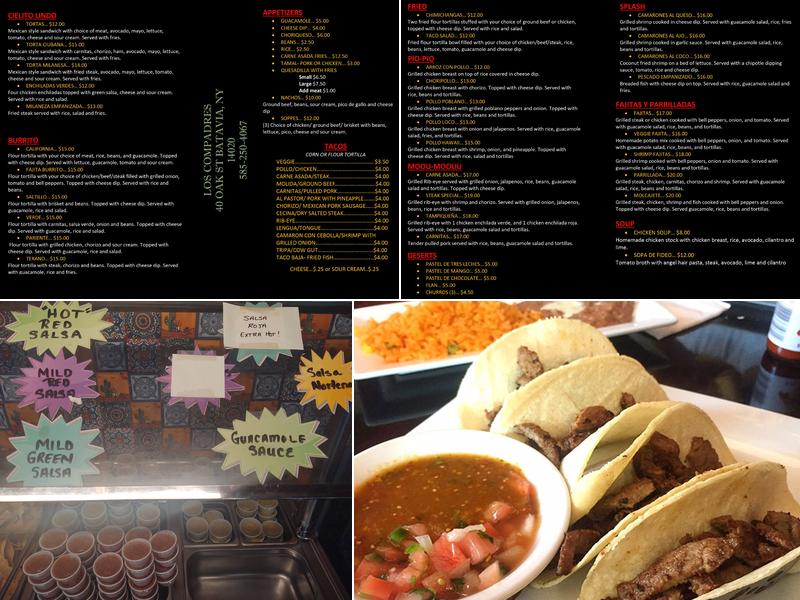 Los Compadres Mexican Taqueria in Batavia Menu