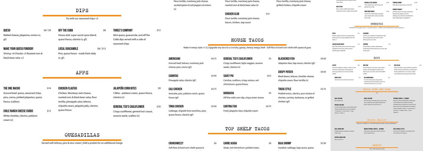 Local Cantina Westerville Menu