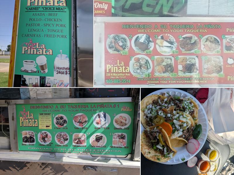 La Pinata Taco Truck Menu