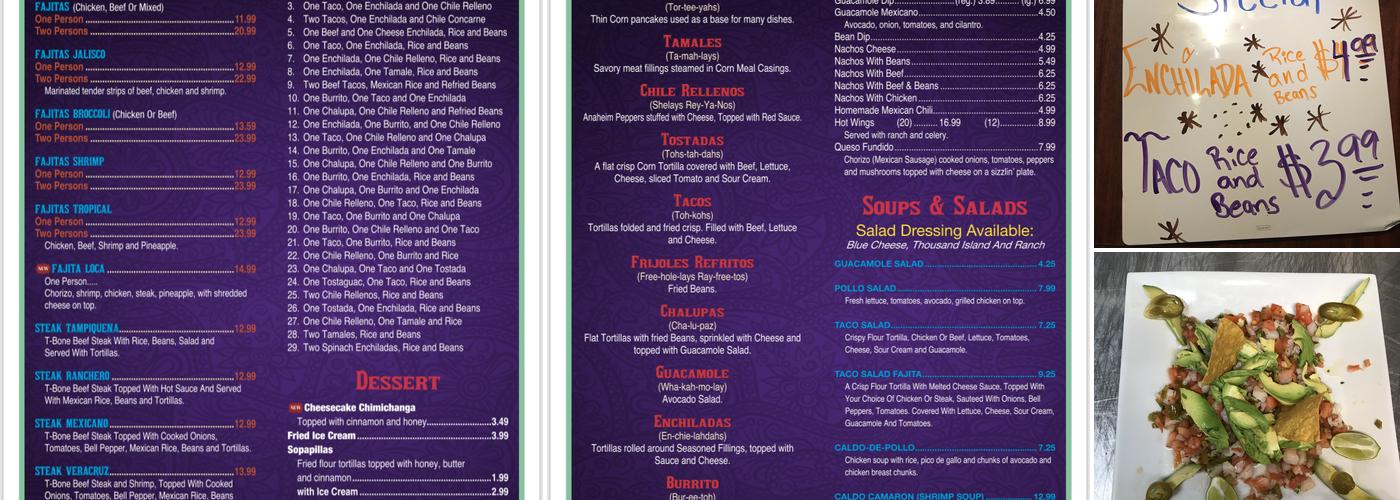 El Kanelo Mexican Restaurant & bar Menu