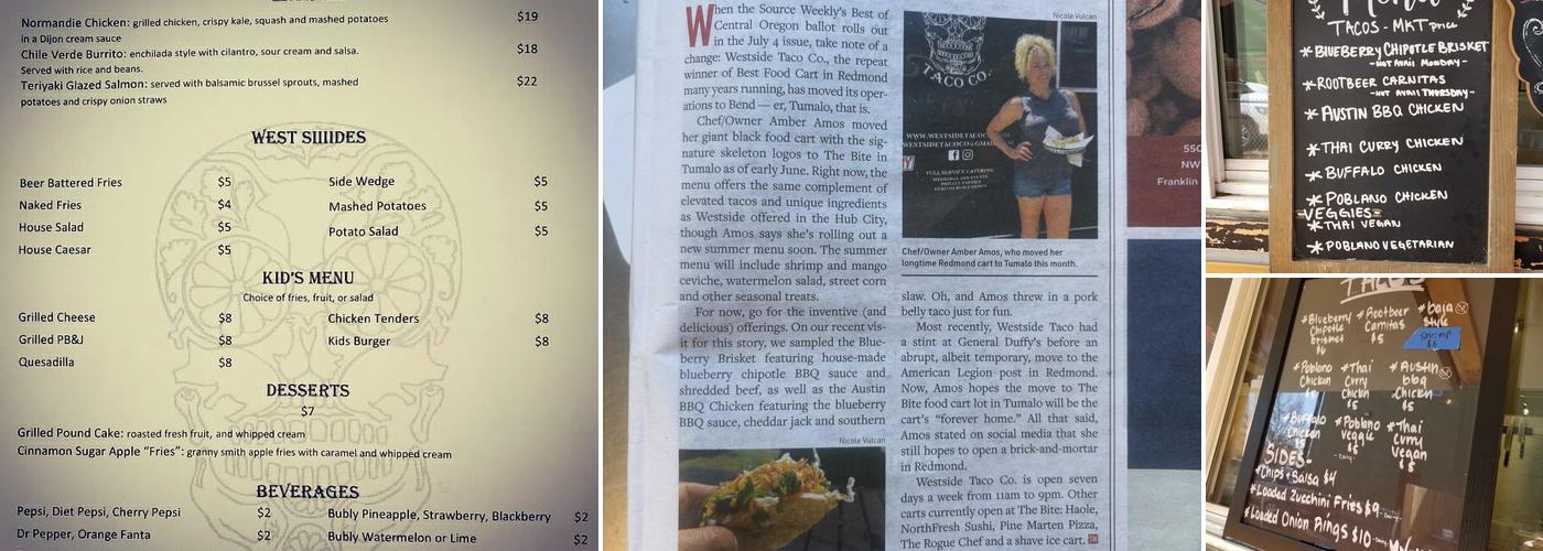 Westside Taco Co Menu