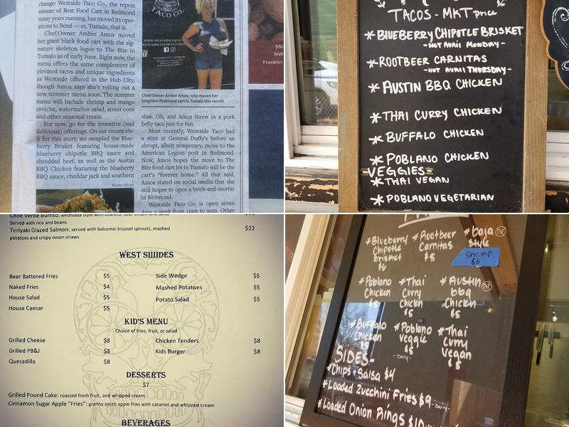Westside Taco Co Menu