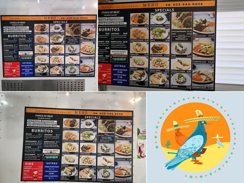 Taqueria Las Palomas Menu