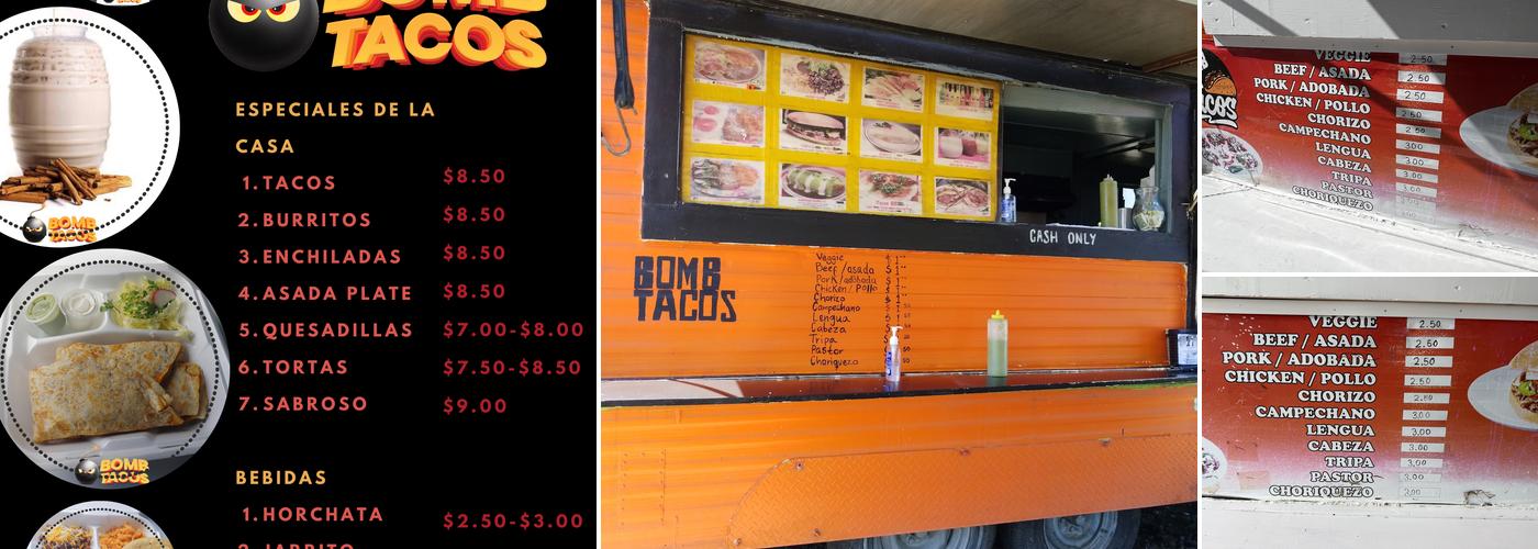 Bomb!! Taco Shop Menu