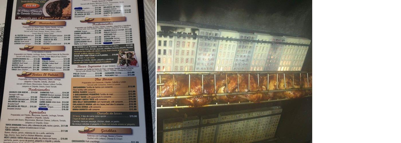 El Sazon de Puebla Menu