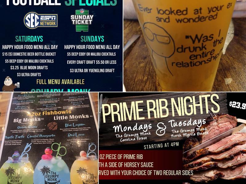 The Grumpy Monk Broadway Menu