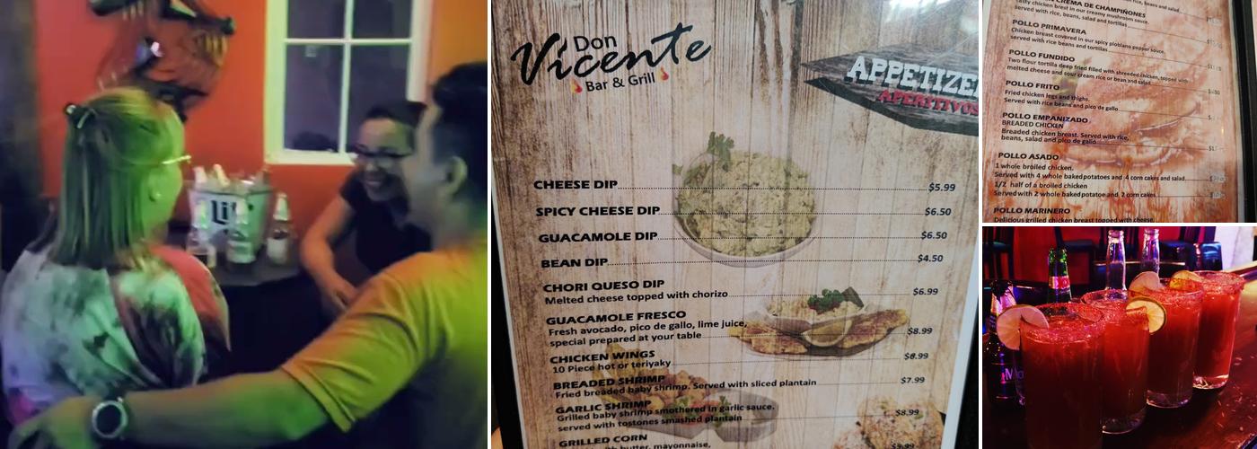 Don Vicente Bar & Grill Menu