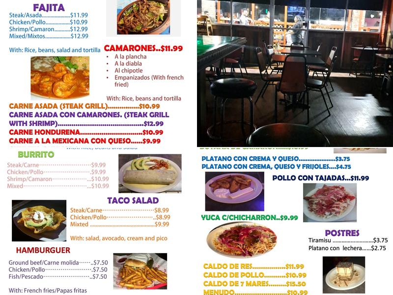 Amigos Restaurant Menu