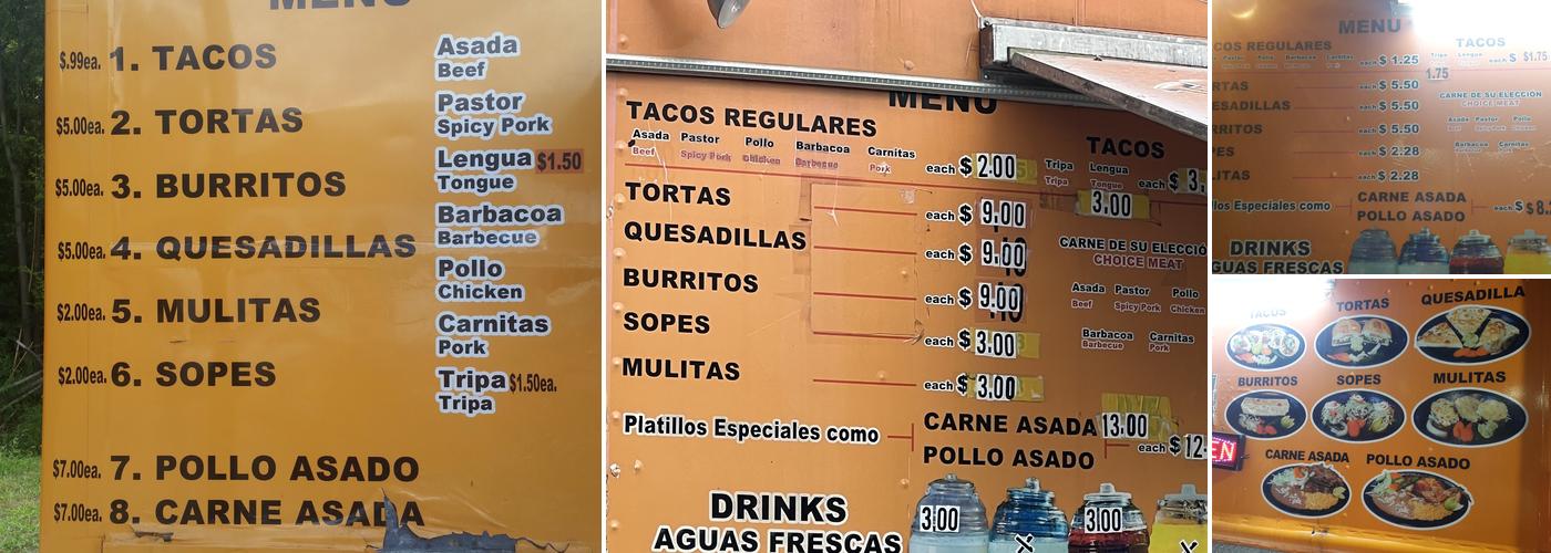 Taqueria El Dolar #2 Menu