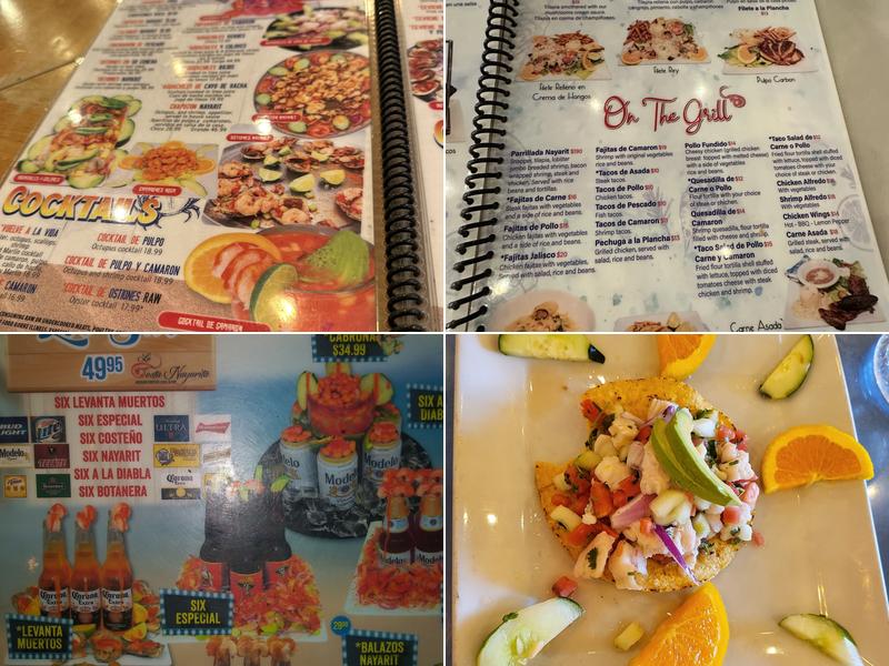 La Costa Mexican Seafood Menu