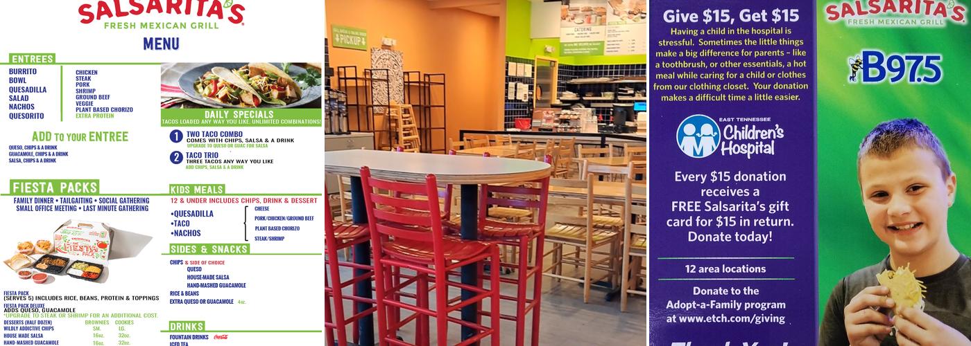 Salsarita's Fresh Mexican Grill Menu