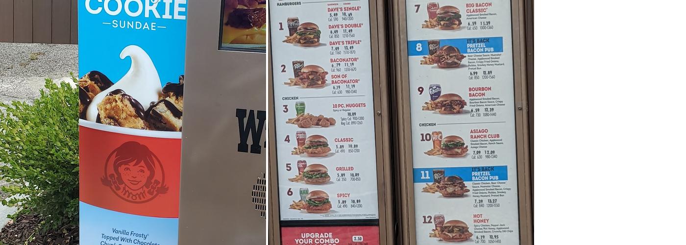 Wendy's Menu