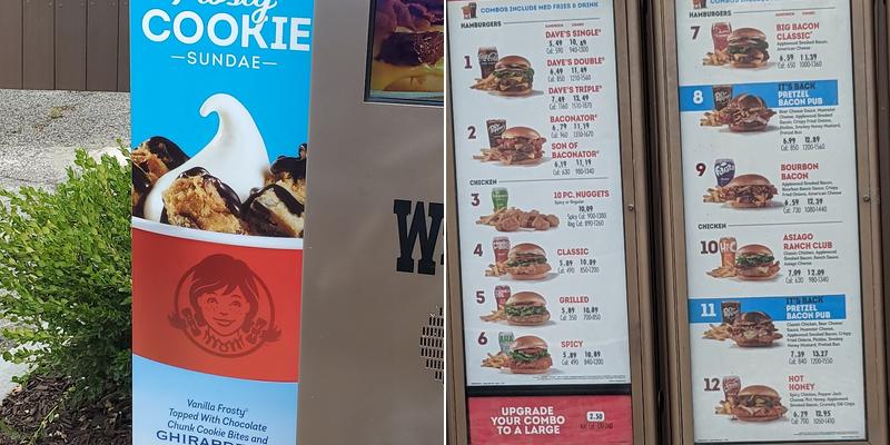 Wendy's Menu
