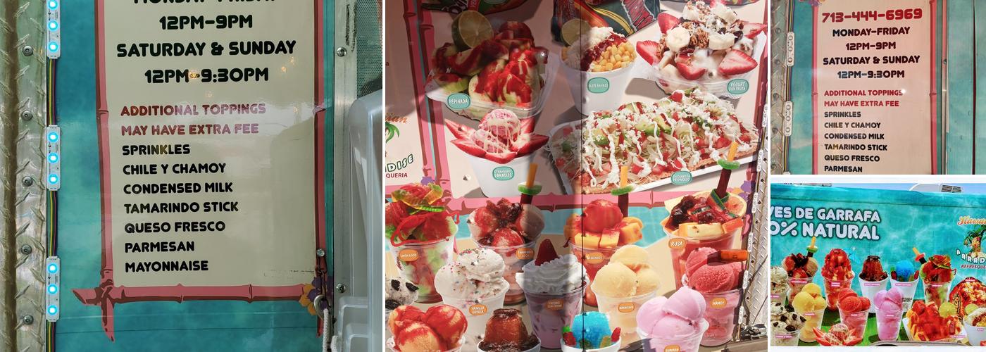 Hawaiian Paradise Refresqueria Menu