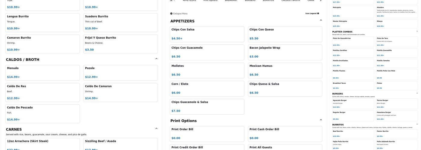 Taco Master Menu