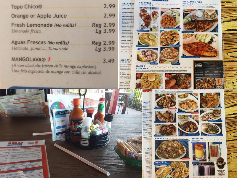 Mambo Seafood Menu
